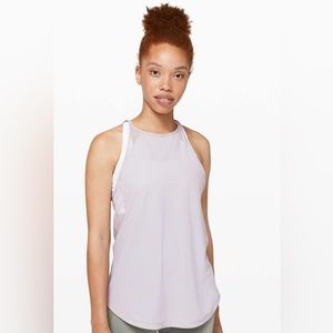NWT Lululemon Run Off Route Tank, Size 8, Iced Iris
